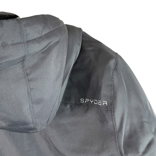 NEW Spyder Boys HydroWeb Hooded Parka Jacket Large 14/16 Gray Waterproof $199 - Picture 4 of 10