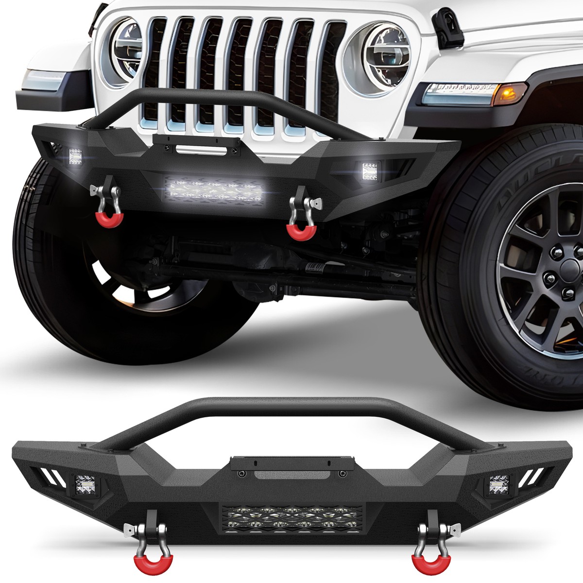 For 2007-2026 Jeep Wrangler JL JLU & Gladiator Front Bumper w