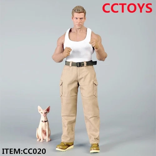 Pantalones del ejército de combate masculino 1/6 para figura fuerte de 12" Phicen Hot Toys Worldbox - Imagen 4 de 15