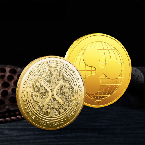 Ripple Coin Physical Crypto Challenge Coin Gold Plated Medal XRP Sammlerstück - Bild 2 von 8