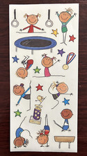 Gymnastics Stickers: Large Sheet  Me  My Big Ideas  Vintage  Scrapbooking 23pcs 