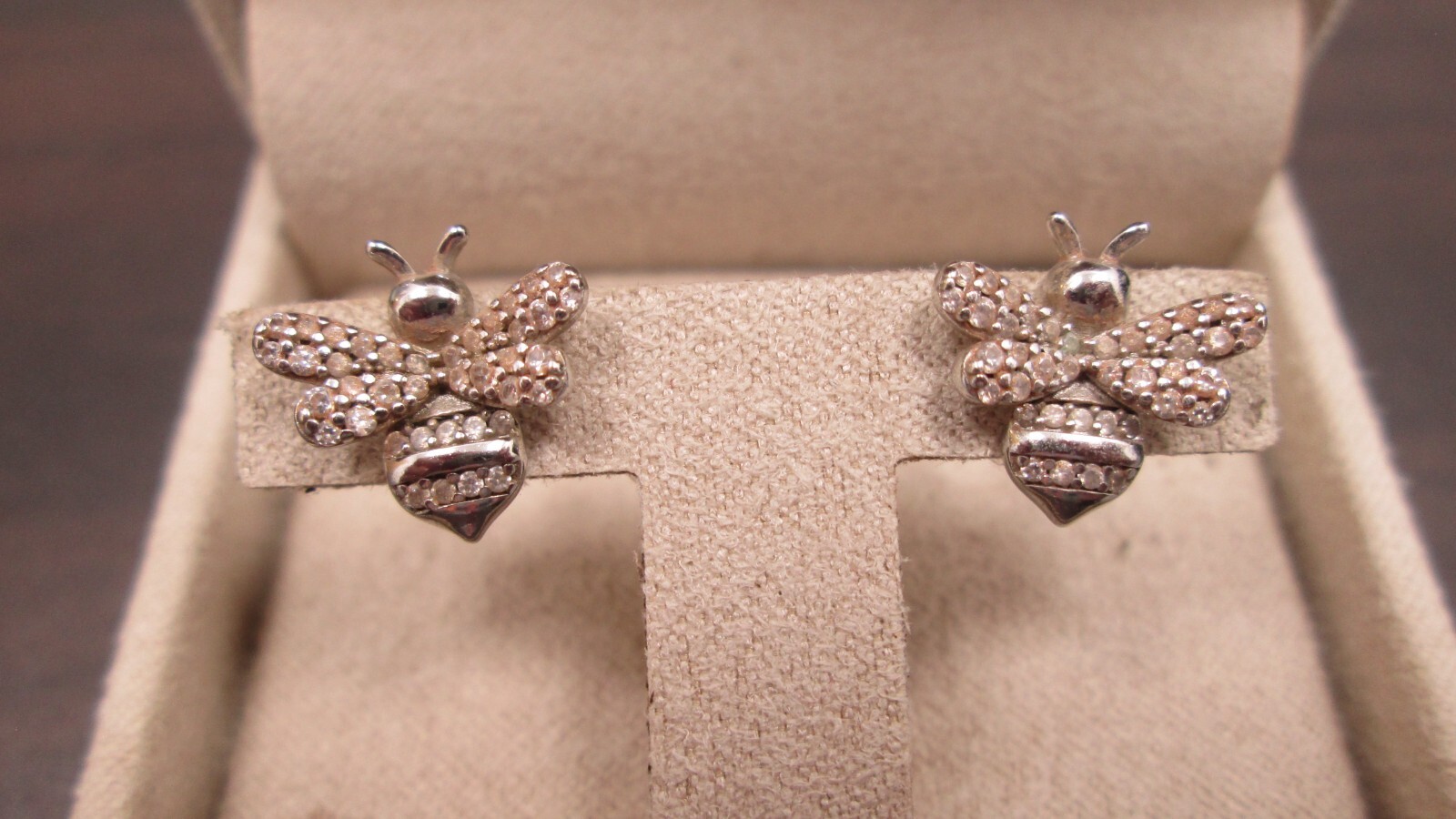 Lulea Stirling Silver Bee Stud Earrings 1/2" Long Boxed eBay