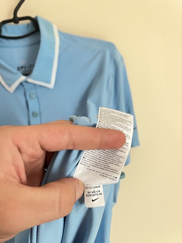 Nike Roger Federer RF 2010 US Open NYC Polo Shirt Jersey Nike 381369-478 Size L - Picture 8 of 9