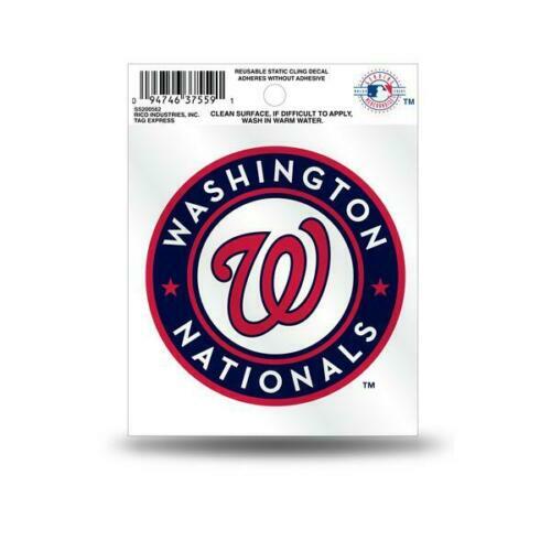 WASHINGTON NATIONALS LOGO REUSABLE STATIC CLING DECAL NEW & OFFICIALLY LICENSED - Picture 1 of 1
