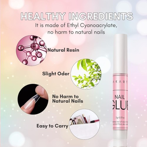 100PCS Super Strong Nail Glue for Long-Lasting Acrylic & Press-On Nails - Picture 7 of 11