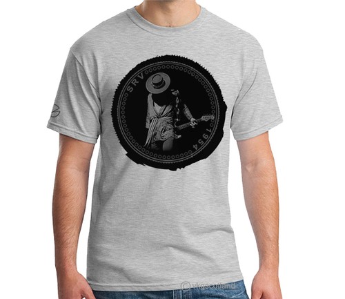 Stevie Ray Vaughan , Double Trouble , Blues Guitar Legend Coin T shirt by V.K.G. - Picture 3 of 3