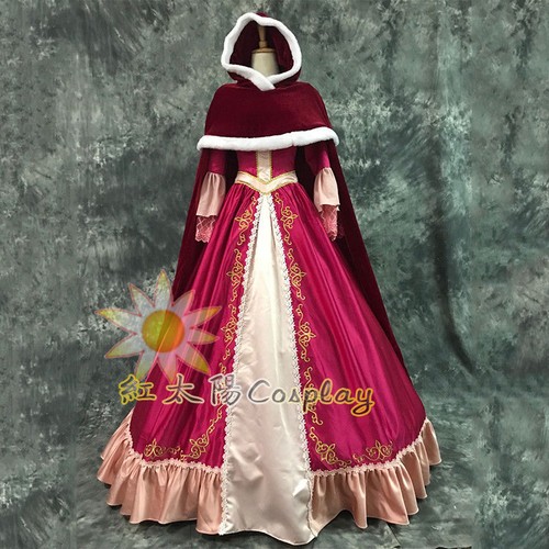 Disfraz de Bella Adulto La Bella y la Bestia Vestido Capa Princesa Vestido con disfraces - Imagen 8 de 8