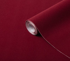 45cm wide BORDEAUX DARK RED VELOUR STICKY BACK PLASTIC VINYL DCFIX SELF ADHESIVE