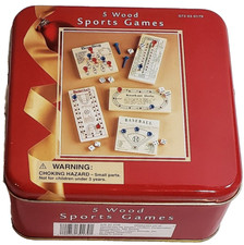 NOS 5 In 1 Wood Sports Games w/ Instructions Made For Dayton Hudson image
