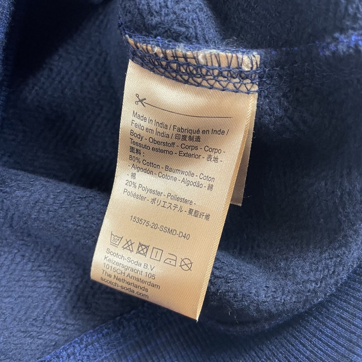 Scotch & Soda Blue Indigo Underground Graphic Crewneck