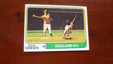 1974 TOPPS  # 392 DICK GREEN BASEBALL CARD