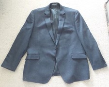Cambridge blazer pure new wool blue light chevron pattern sz 124 as new