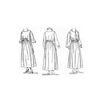 Past Patterns 8714 - Late 1910s  Ladies Dress Sewing Pattern bust size 36''