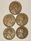 1933d lincoln cents 5 Pennies All Fine
