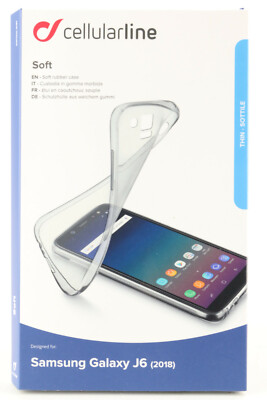 Cellularline Soft Schutz Hülle Samsung Galaxy J6 (2018) Handy Tasche Gummi 090