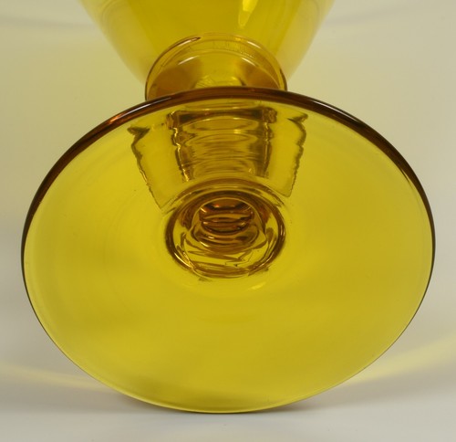 Bellissimo bicchiere da vino vintage ambra uranio di alta qualità alto 152 mm - Foto 5 di 5