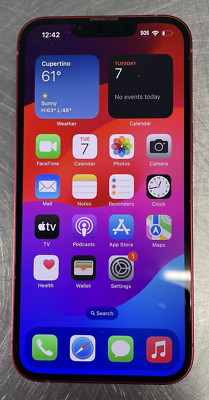 iPhone 13 128GB Product RED (AT&T Cricket Wireless SIM LOCK), SEE NOTES