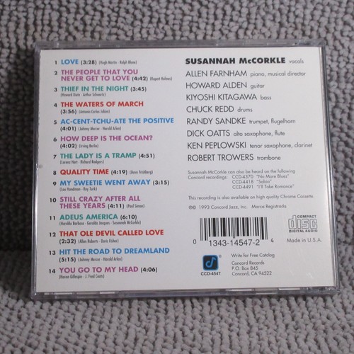 From Bessie to Brazil by Susannah Mccorkle CD 1993 - Picture 2 of 3