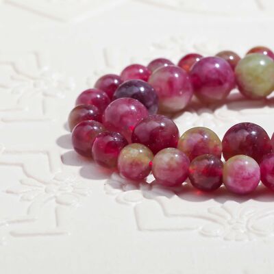 Vanilla Mountain Pink Sapphire Round Beads 8mm DIY Jewelry Making