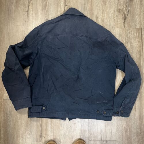 Polo Ralph Lauren Men's Harrington Jacket Medium Blue Navy Bomber Full Zip - Picture 2 of 11