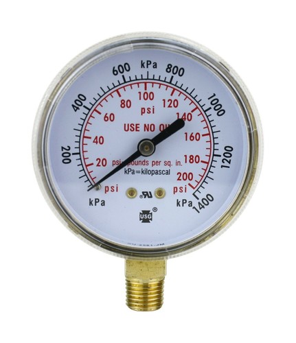 Gauges for Heavy-Duty Oxygen Regulators - 2.5 inches - Thread: 1/4" NPT - Picture 5 of 12