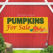 Pumpkins for Sale Indoor Outdoor Vinyl Banner Design