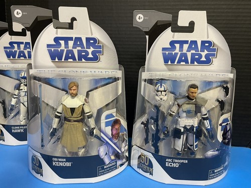 Star Wars Black Series Target Exclusive Clone Wars 50th Anniversary Set Echo - Picture 2 of 5