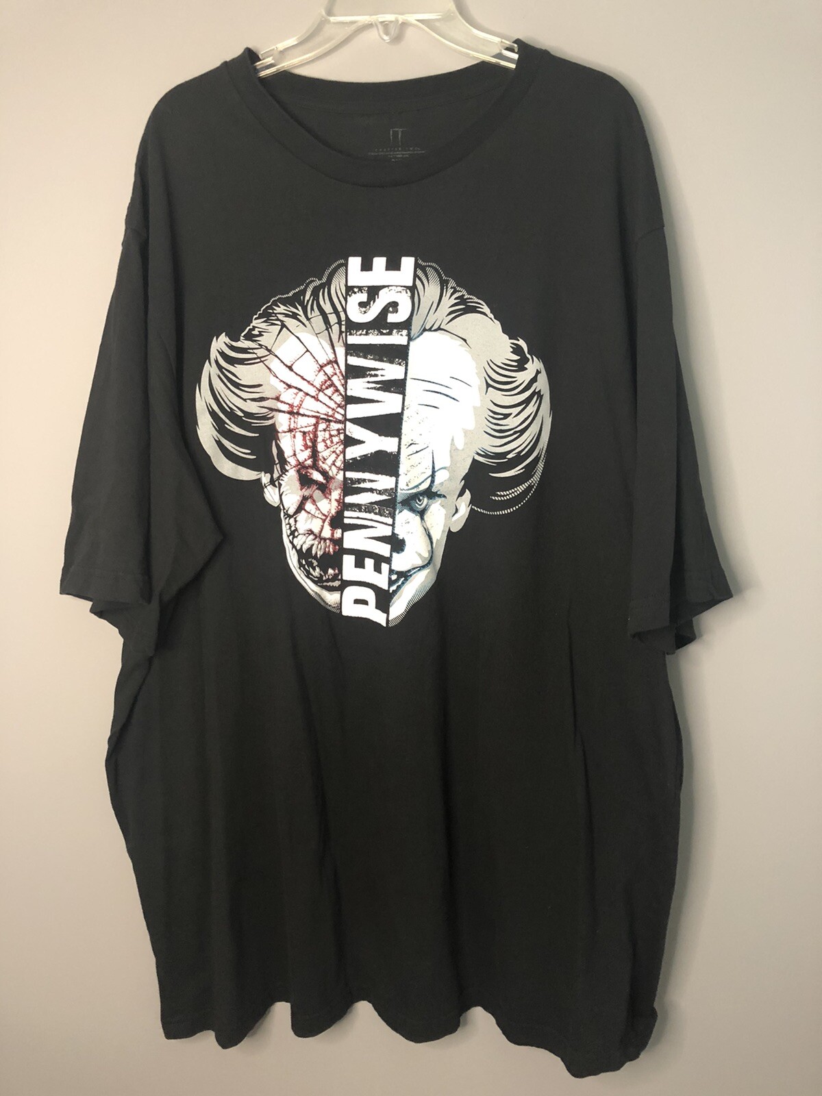 IT Chapter Two Pennywise Split Face Men Short Sle… - image 1