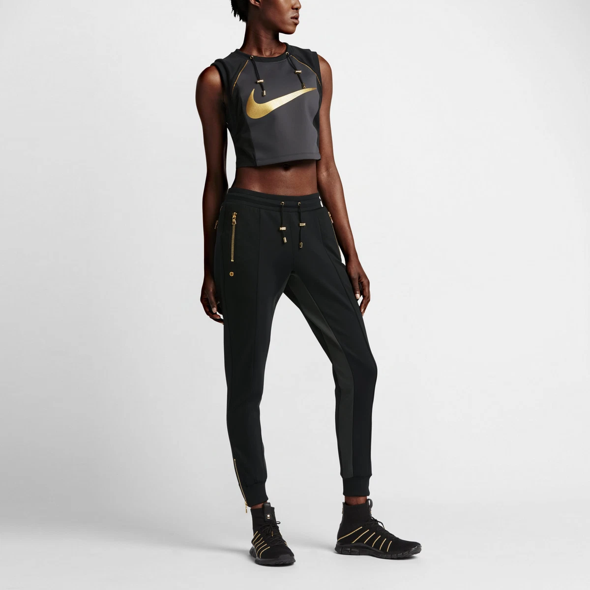 Nike NikeLab x Olivier Rousteing Balmain Women s Crop Top 834290 010 Size M L