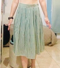 Dixie Plaid Skirt White And Green