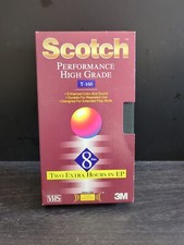 Scotch EG High Grade T-160 Blank VHS Media Tape 8-Hours - New - Made in USA