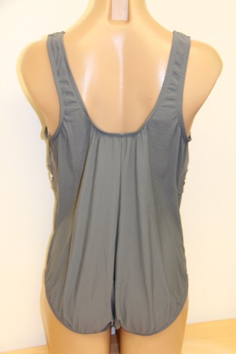 NWT I.N.C. INC Swimsuit Bikini 1 one piece Size 14 Gray - Picture 5 of 5