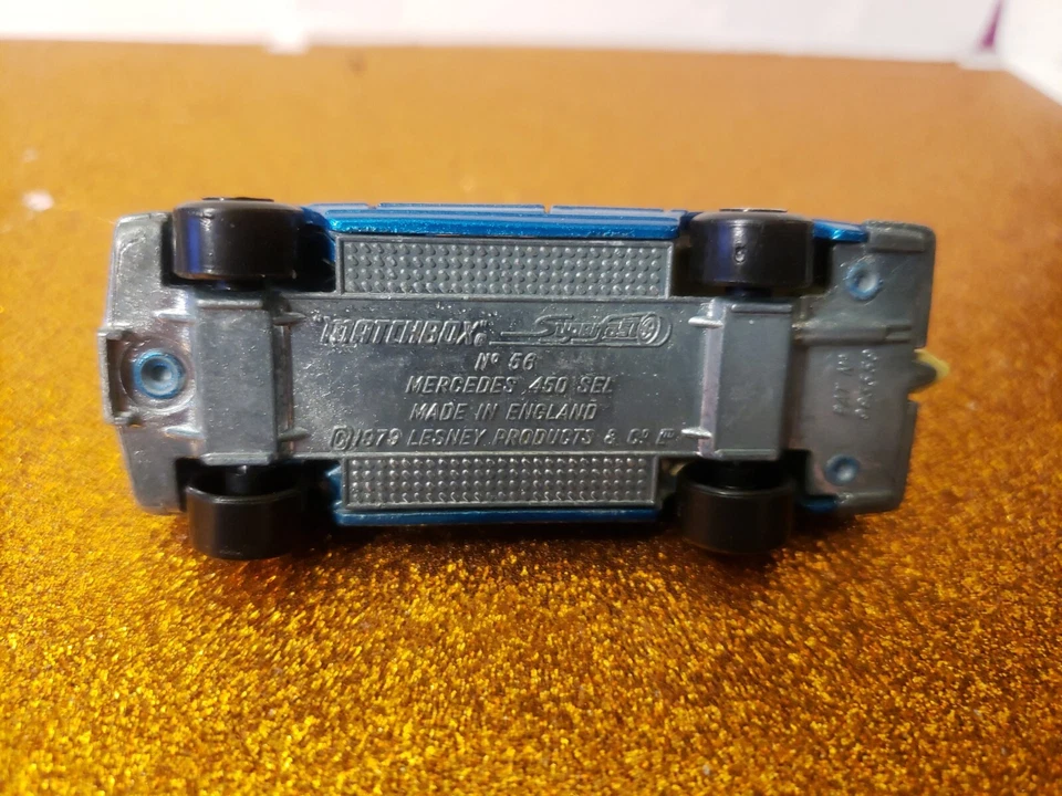 Mercedes 450 SEL 1979 Matchbox superrápido #56 hecho en Inglaterra suelto Foto 4 de 4
