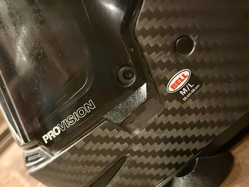Bell Eliminator Matte Carbon Motorcycle Helmet M/L Black with accessories - Picture 4 of 6