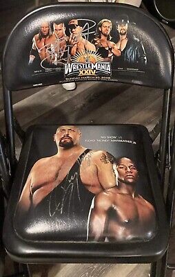 WWE WrestleMania 21 特別リングサイド パイプ椅子 Wrestlemania 21 Autographed Chair/ – Hogan's Beach Shop