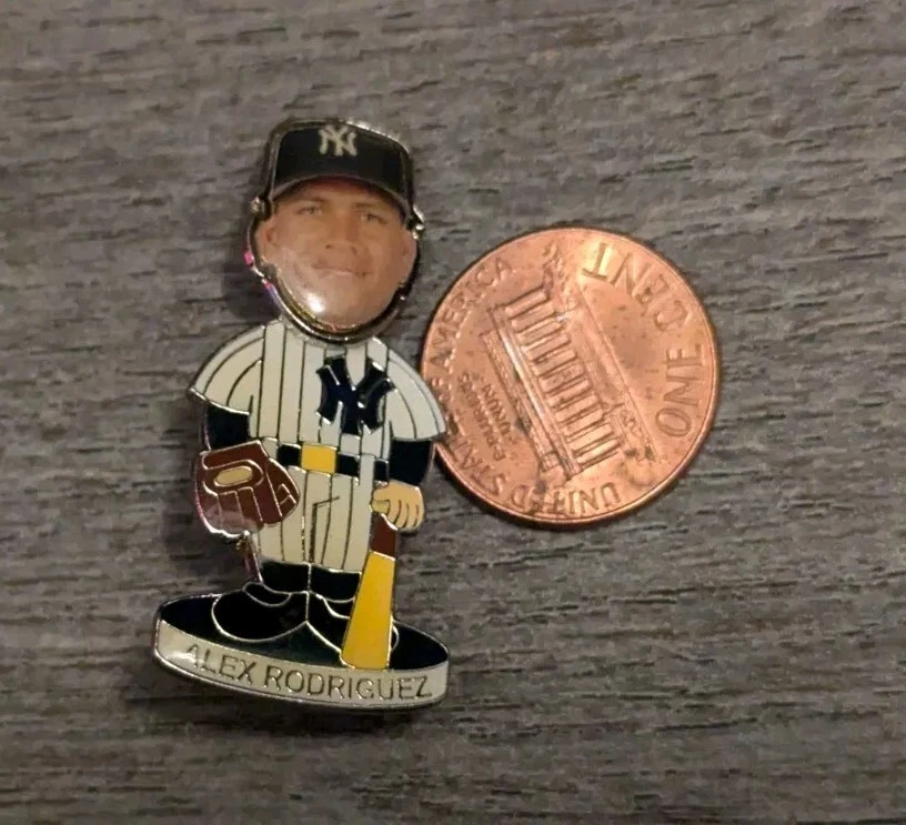 ⚾ Rare Alex Rodriguez New York Yanks MLB Baseball Team Vintage Bobblehead Pin - Image 4 of 4