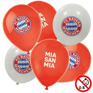 Luftballons Fc Bayern Munchen Luftballon 6er Set 4 X Rot 2 X Weiss Ballons Fcb Ebay