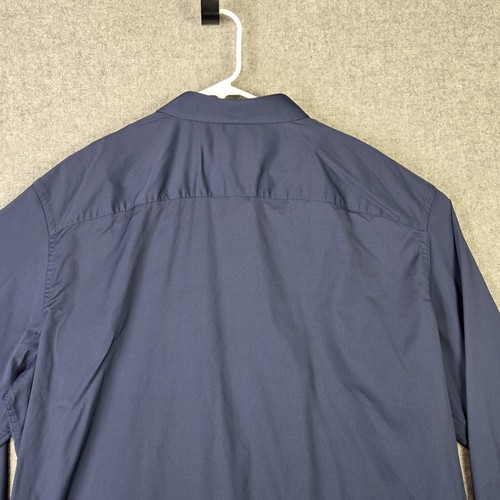 Untuckit Gironde Performance Shirt XXXL Navy Blue Button Front Long Sleeve EUC - Picture 10 of 13