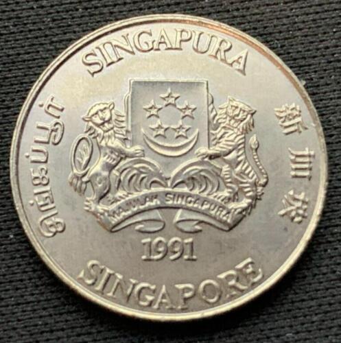 1991 Singapore 20 cents Coin UNC #M18