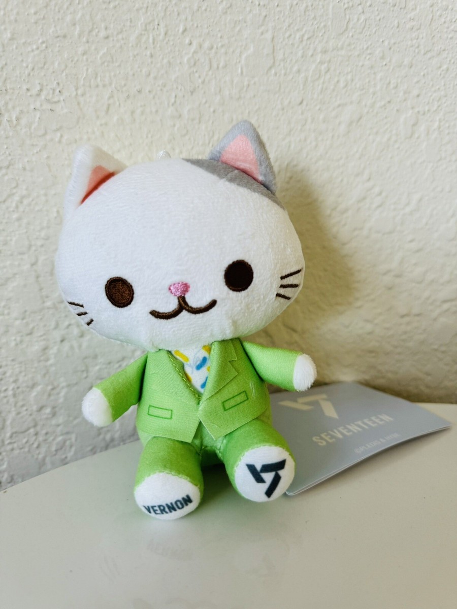 【SEVENTEENスングァン,ウォヌ着用】ALPACA CAT KEYRING NWT Seventeen Kpop Sega Vernon Mini Plush Cat Keychain RARE