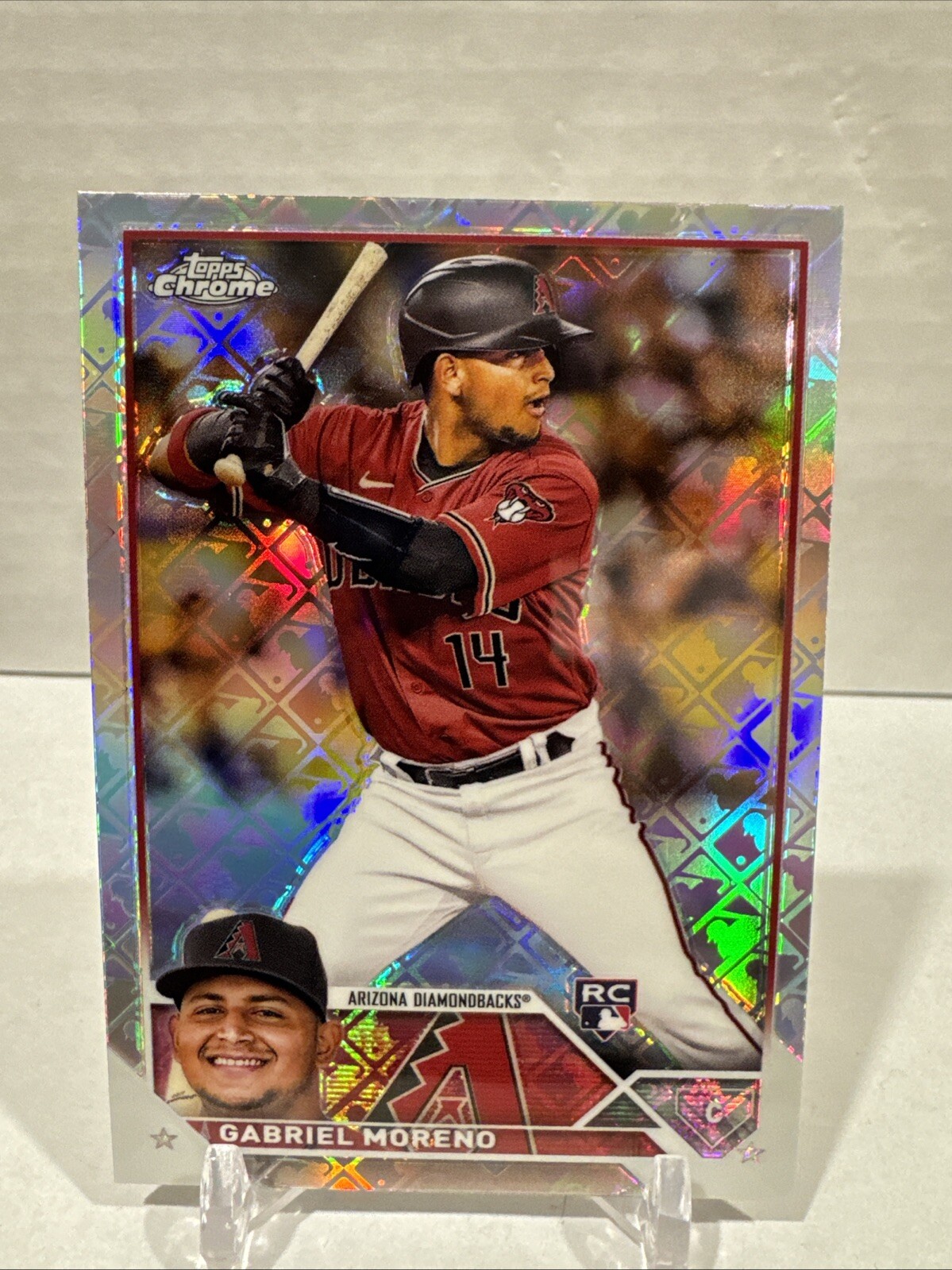 GABRIEL MORENO 2023 TOPPS CHROME BASEBALL ROOKIE LOGOFRACTOR RC
