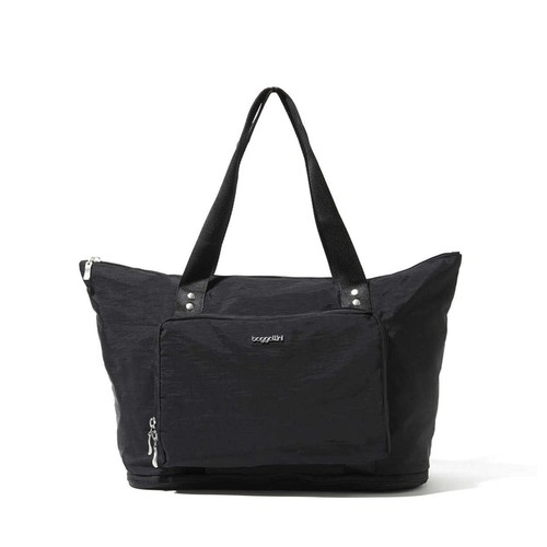Baggallini Women's Carryall Expandable Packable Tote Black