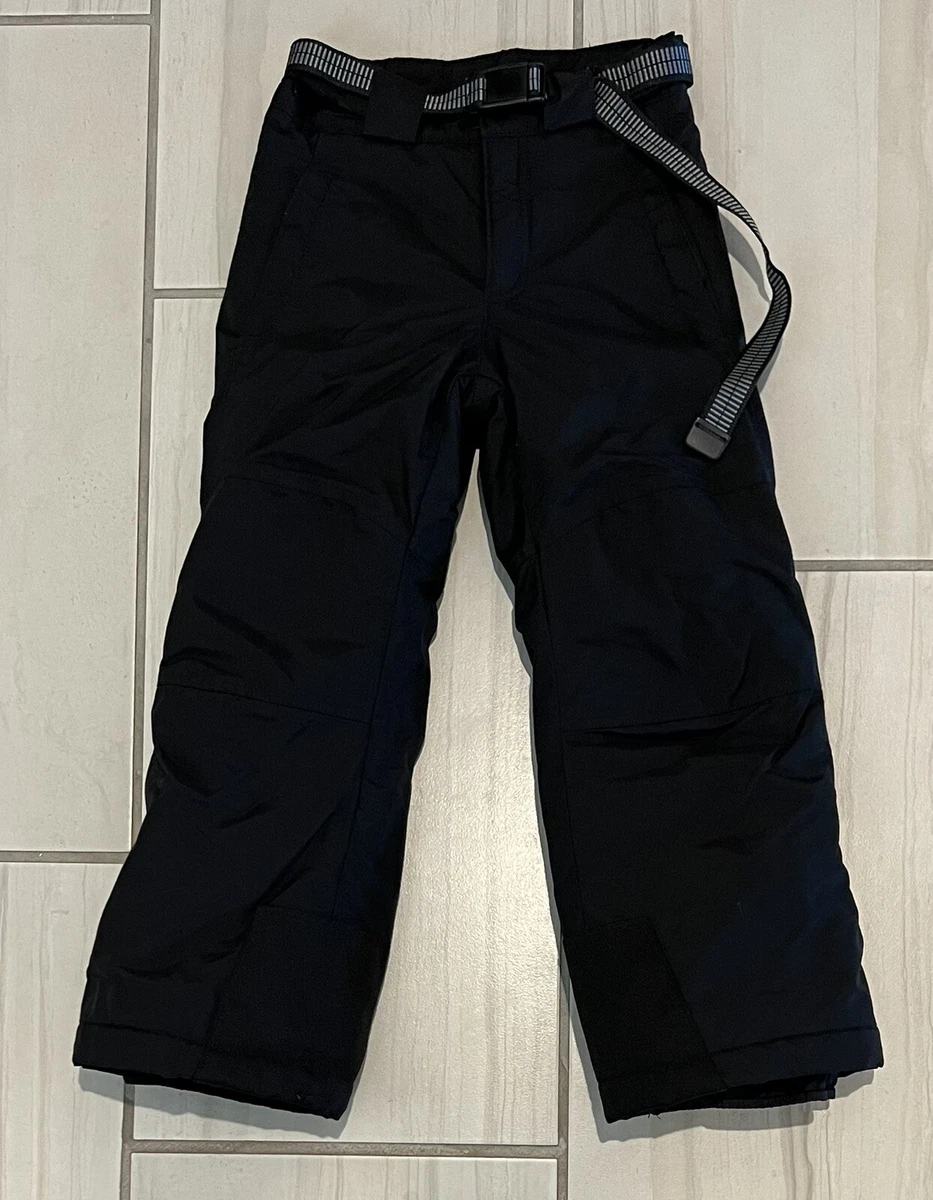 Columbia Kids Youth Ski Snow Pants Size 6 7 Black Adjustable Waist