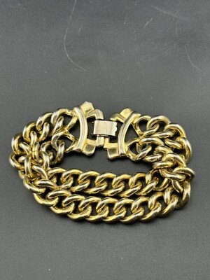 Vintage LISNER Multi Strand Link Gold Toned Bracelet