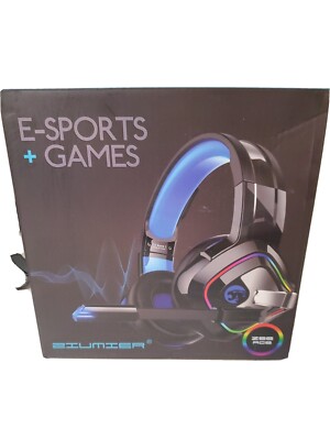 ZIUMIER E-Sports GAMING HEADSET BLACK AND BLUE 2 Channel  RGB HEADSET Z66-BLUE