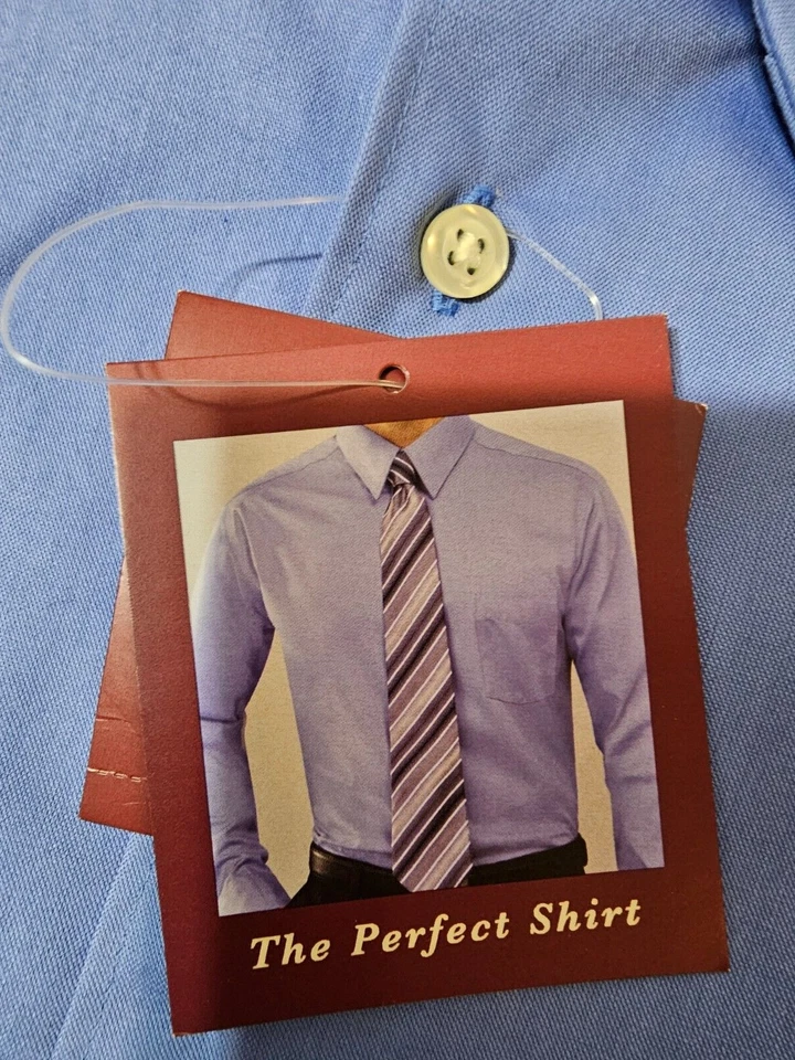 Nueva Camisa de Vestir Covington The Perfect Para Hombre Manga Larga 15-15 1/2 34-35 Foto 3 de 4