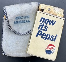 Vintage Now It's Pepsi For Those Who Think Young Musical Cigarette Lighter Japan