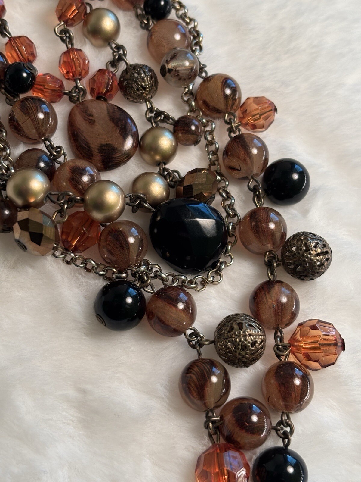 Statement Piece Necklace Multi Stone/Layered Mix … - image 9