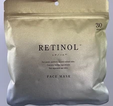 RETINOL Moisturizing Face Mask (30 Sheets) Glowing Skin, Made In Japan
