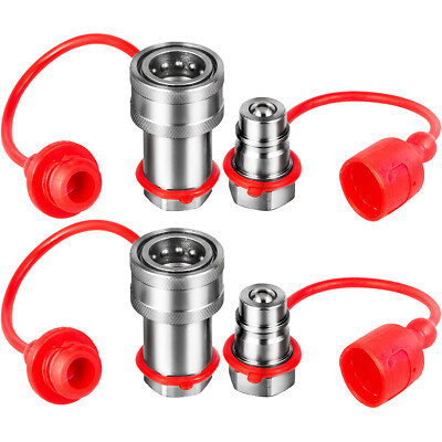 1/2'' Ag Hydraulic Quick Connect Couplers Couplings, Ball Pioneer Style 2 sets